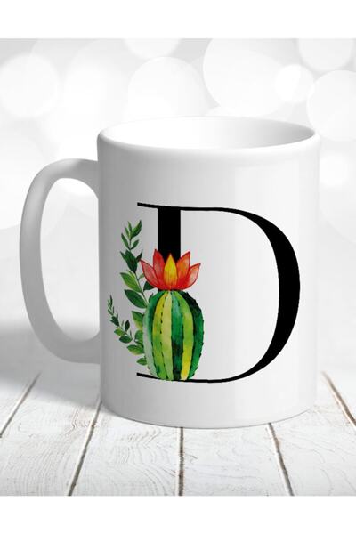 Atölye Çizgi Letter D Cactus Mug
