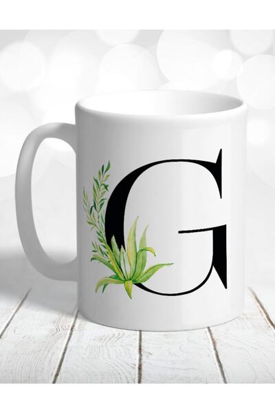 Atölye Çizgi Cactus Mug with Letter G