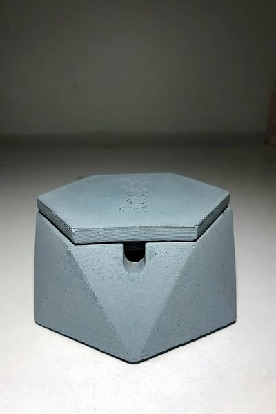 RocArt Home Tavă hexagonală de cenușă din beton