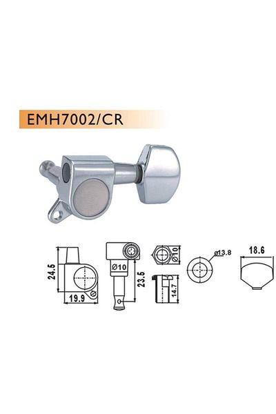 VALENCIA Emh7002crr6 Electric Guitar Auger Set Chrome