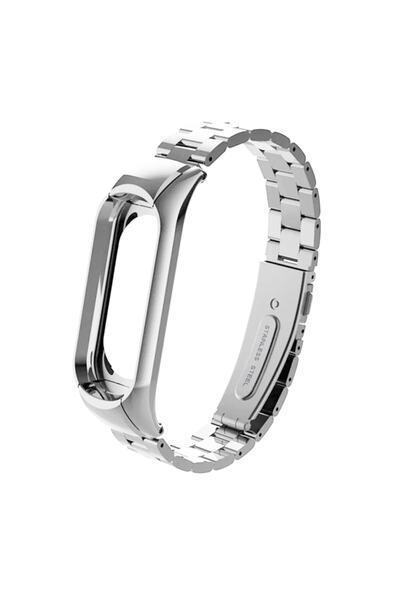 Microsonic Xiaomi Mi Band 6 Metal Stainless Steel Kordon Gümüş