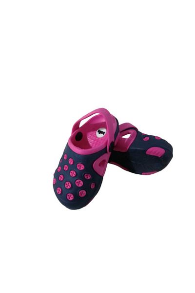Akınal Bella Ak1986-010 Girl's Navy Blue Fuchsia Double Sole Daily Walking Slippers Sandals