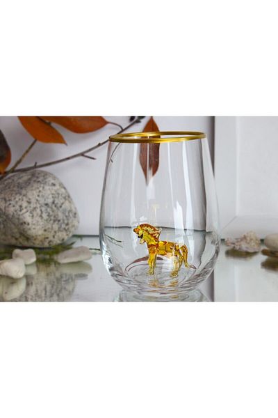 ADAMODART Gilded Single Water Cup with Horse Figure