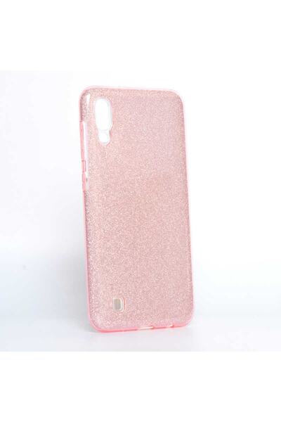UnDePlus Samsung Galaxy M10 Kılıf Simli Parlak Shining Kapak Rose Gold Rose Gold