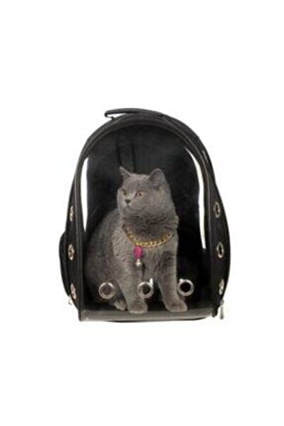 Alfagrup Al&fa Grup Siyah Şeffaf Kırılmaz Yıkanabilir Kedi Köpek Taşıma Çantası