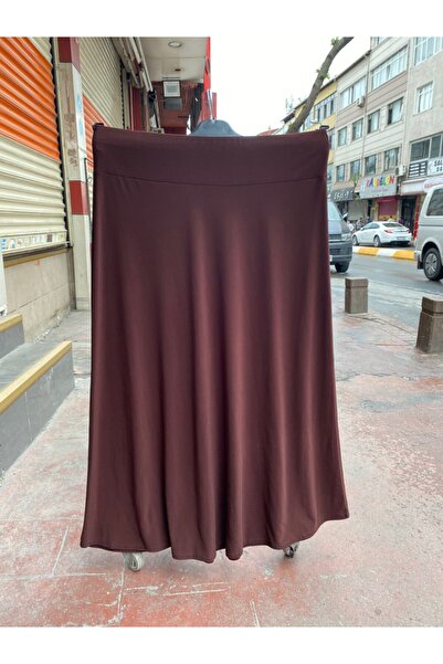 Nacar Anne Cınalı Sendy Likralı Lastikli Etek