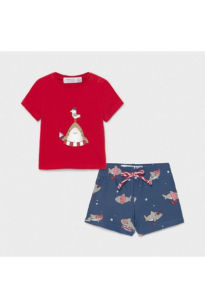MAYORAL Baby Boy Summer Girl Knitted Dark Blue Bottom-Top Set