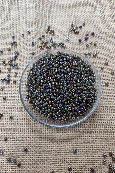 platin hediyelik 100 грама стъклени мъниста Ebruli с цвят на мед, 4 мм, пясъчни