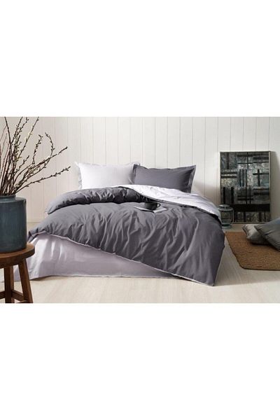 Özdilek Double Duvet Cover Set Colormix Anthracite Gray