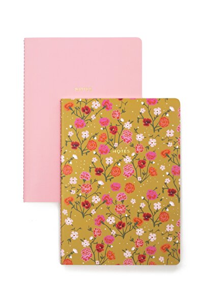 Leather Paper 2'li Defter Seti A5 Çizgili Ve Çizgisiz Clove Pink