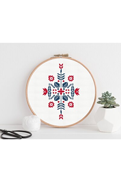 BST Etamin Kanaviçe Seti Minimal Tasarım