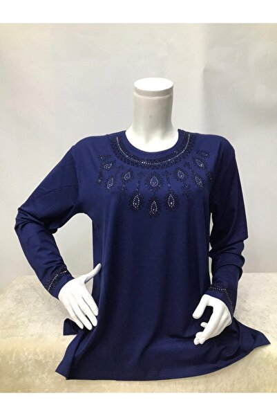 Nacar Anne I Yeni Sezon Taşlı Penye Bluz