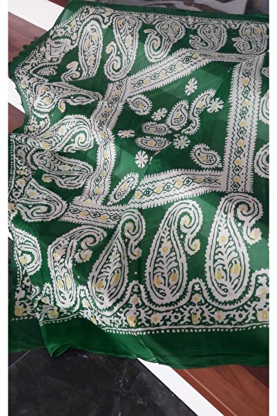 Bohemian شال حرير أخضر زمردي نسائي 1601036/011