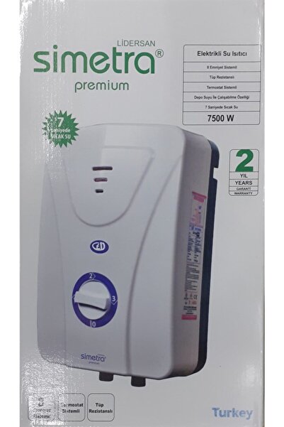Simetra Premium 7 Emniyetli Elektrikli Şofben Türk Malı 883022