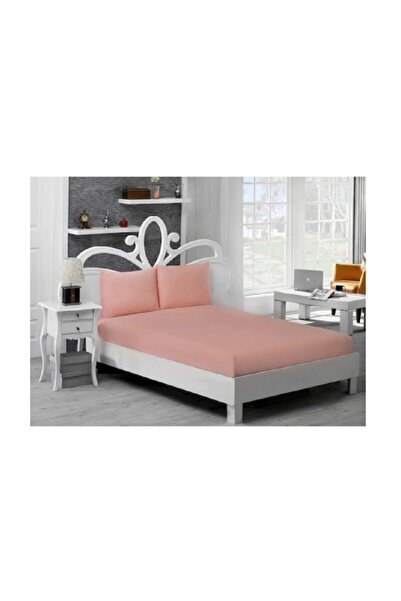 Maya Meslina Home Penye Lastikli Çarşaf %100 Pamuk 160X200 PEMBE