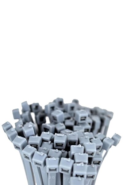 Compax Plasik Tesisat Kelepçesi Cırt Kelepçe Kablo Bağı 380x4,8 Mm Gri 100 Lü