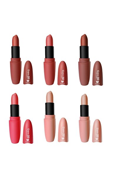 LİZAGOLD مجموعة أحمر شفاه غير لامع مكونة من 6 قطع