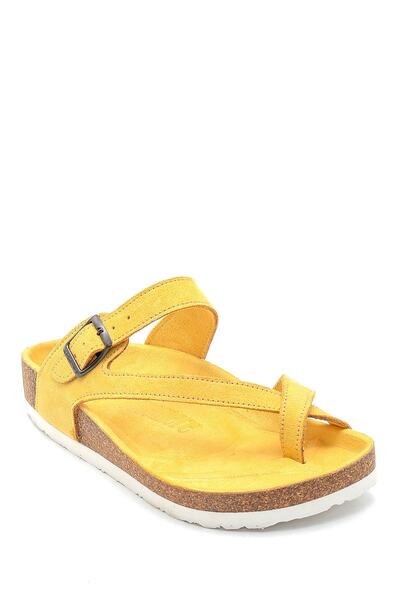 Bequemere Women's Cork Sole Suede Model Orthopedic Slippers105qc