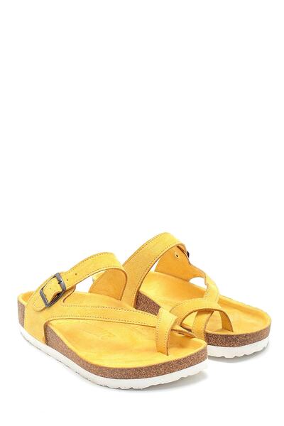 Bequemere Women's Cork Sole Suede Model Orthopedic Slippers105qc