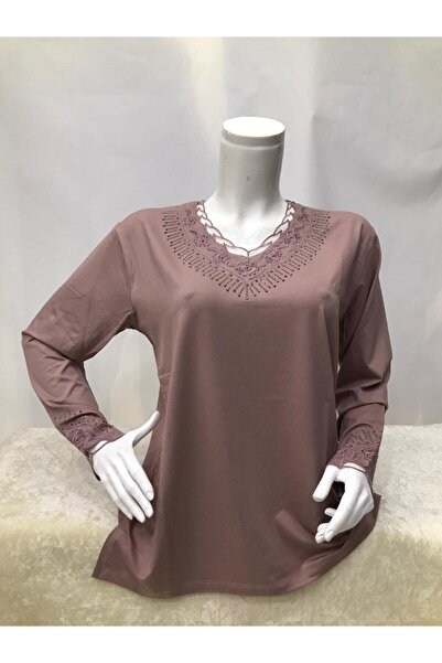 Nacar Kadın   Anne I Yeni Sezon Taşlı Penye Bluz