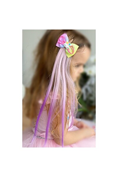 QUEEN AKSESUAR Детска фиба за коса с еднорог и дъга