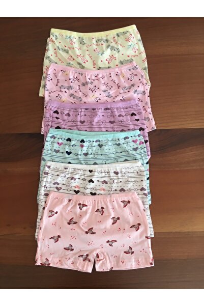 Leyna Дівчачі боксерські шорти з різнокольоровим візерунком, упаковка 6 штук
