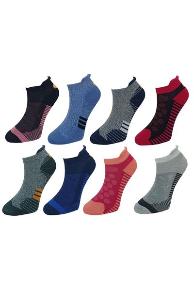 Mugan Women's Colorful Daily Sports Booties Socks 8 Pairs