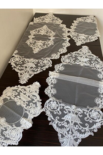 glory home 5 Parça Salon Takımı Fransız Kırık Beyaz