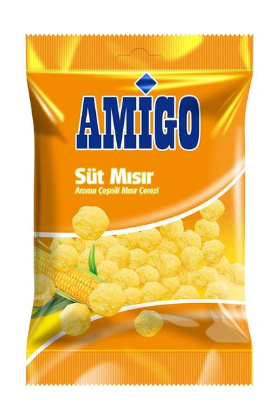 Amigo 10 Pieces of Milk Corn Condimented Corn Cookie - 130 Gr