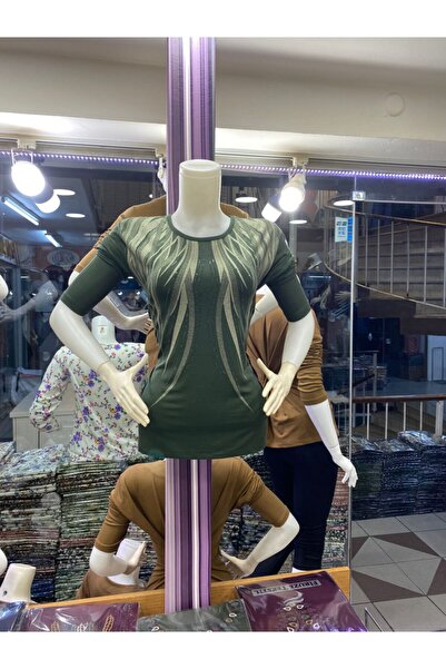 Nacar Anne Yaka Süslemeli Penye Bluz