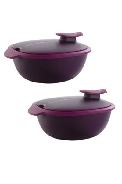 Tupperware Elegant 2-Piece Purple Thermos Pot 2.25lt