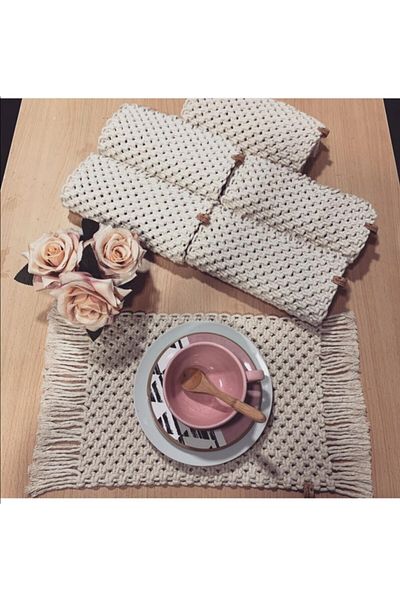 Foksan Deri Macrame Runner - American Service Tablecloth