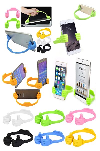 Hyd El Şeklinde Taşınabilir Silikon Masaüstü Telefon Tablet Tutucu Telefon Tu...