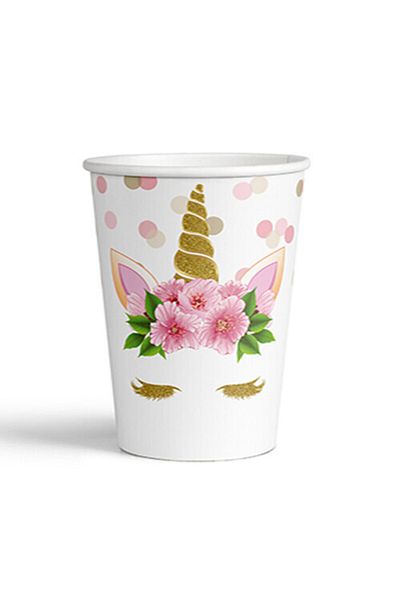 UNICORN Floral Cup 8 Pieces