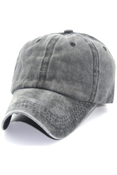Kardelen Butik Denizli Distressed Denim Hat (DARK GRAY)