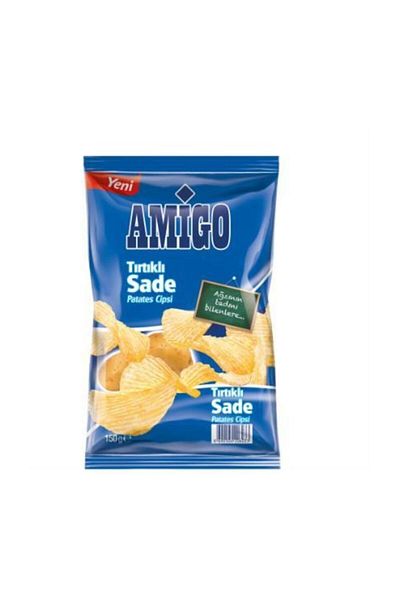 Amigo Serrated Plain Potato Chips 150 Gr