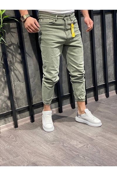 Oliggopol Ανδρικό Elasticized Leg Boyfriend Denim Jogger Παντελόνι