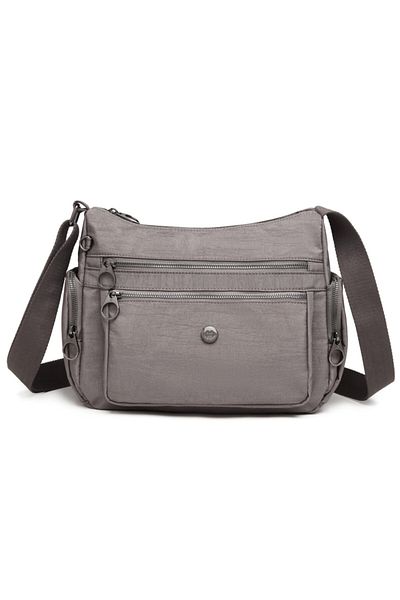 SMART BAGS Geantă de damă din țesătură nano metalizată 1115 gri închis