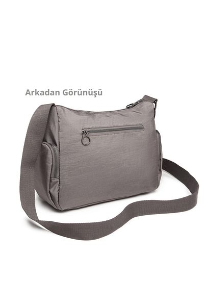 SMART BAGS Geantă de damă din țesătură nano metalizată 1115 gri închis
