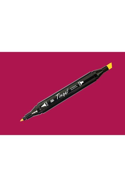 Tinge قلم تحديد فني مزدوج الأطراف باللون الأحمر النابض بالحياة 4