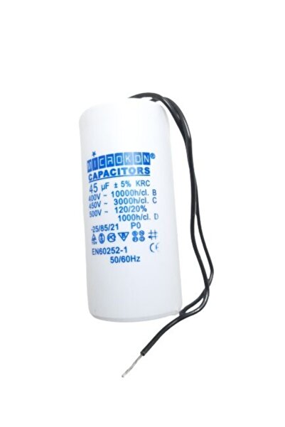 Nesta Microkon 45 Mf Kondansatör 400-450 V Plastik Tüp (daimi)