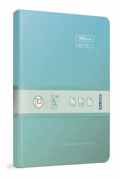 Gıpta دفتر ملاحظات بغطاء صلب مطلي بخيوط مربعة من Thebook باستيل مقاس 17x24 120 ورقة