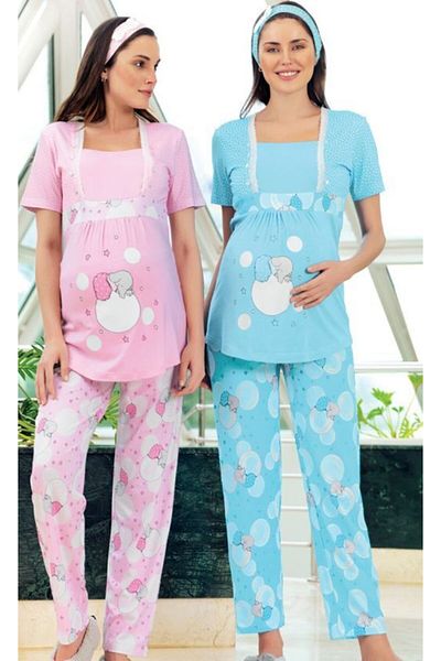 Free Angel Blue Women's Maternity Pajama Set