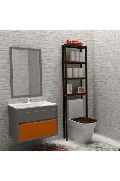 Fokai Wood FANTÁSTICO DARK - WC REZERVUAR ÜZERİ AÇIK BANYO RAFI