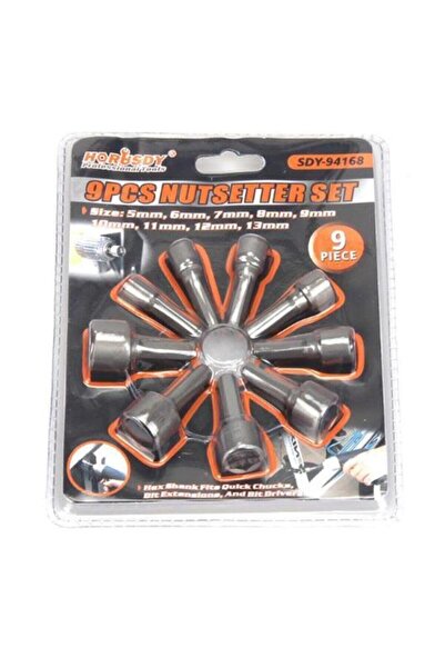 MOONSHOP Somun Anahtarı Somun Sıkma Seti Matkap Uçları 9'lu