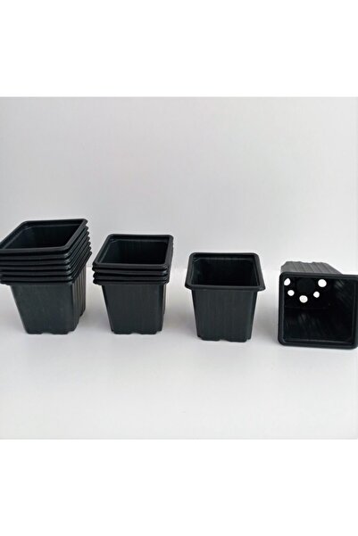 Doğalsan Tarım Kare Saksı 9x9x8 Cm 10 Adet Kare Vakum Saksı Üretim Saksısı Si...