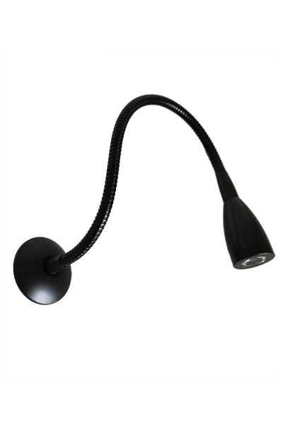 yigitled 12V 3W LED White Light Black Touch Reading Lamp - Yacht, Caravan, Marine