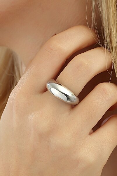 MySilvers Gümüş Bombeli Tasarım Yüzük