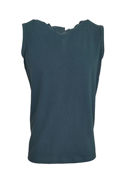 Raf Coll Αμάνικο μπλουζάκι Unisex Petrol Blue Basic με κουκούλα