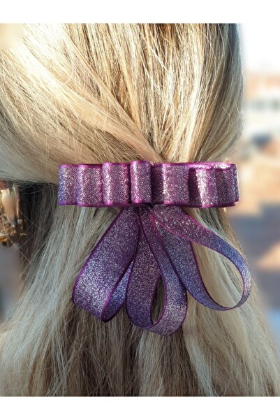 Melkady Aksesuar Melkady 237μωβ - Γυαλιστερή αυτόματη πόρπη